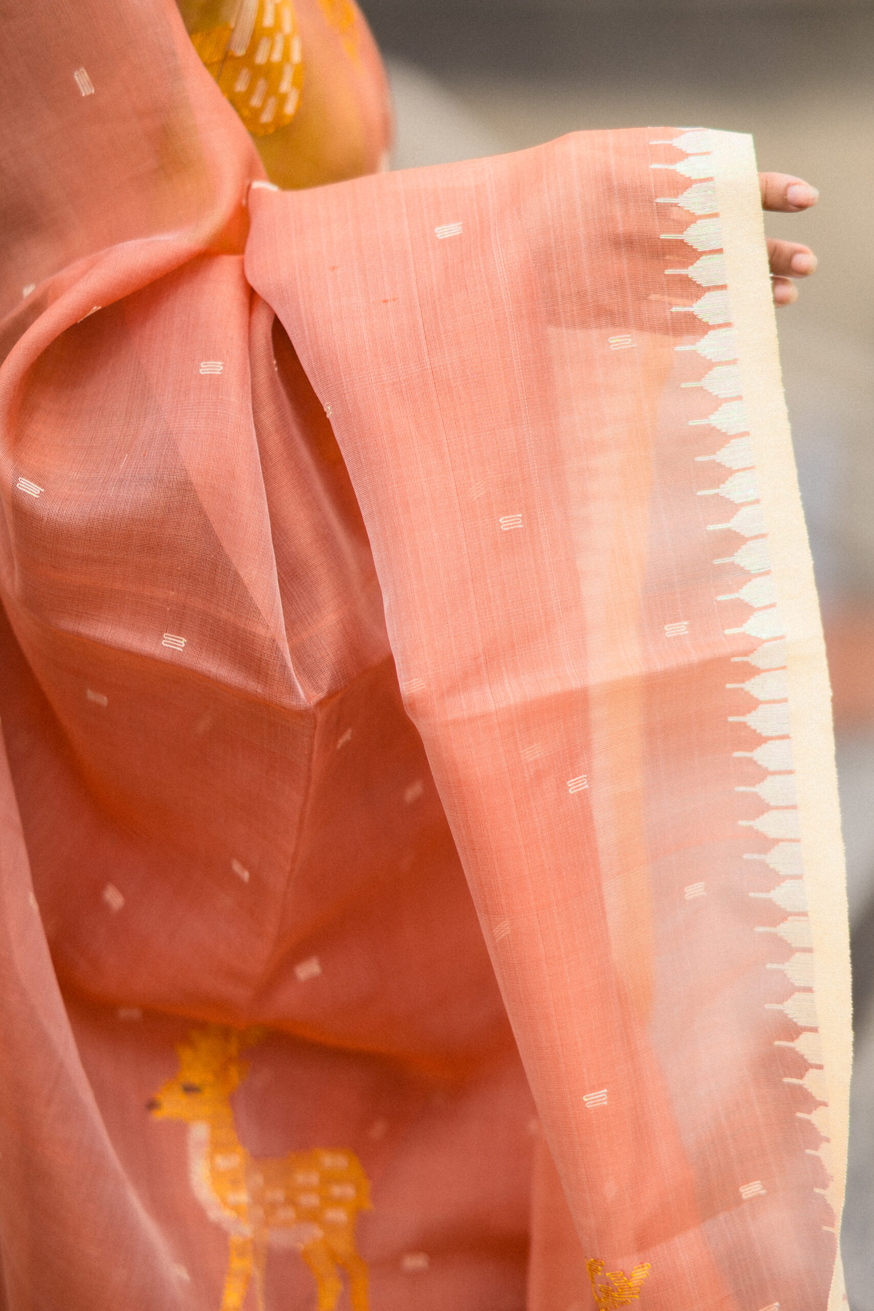 Marigold Earth – Moirangphee Handloom Saree - Image 3