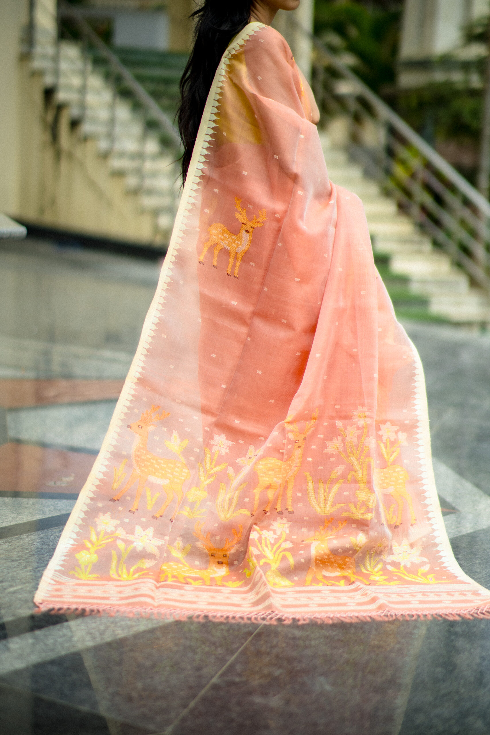 Marigold Earth – Moirangphee Handloom Saree - Image 6